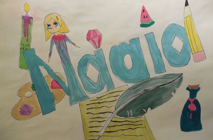 Art Studio PALETTE. Nadegda Nivinskaia Picture.  Marker, Tempera Design Selfname 