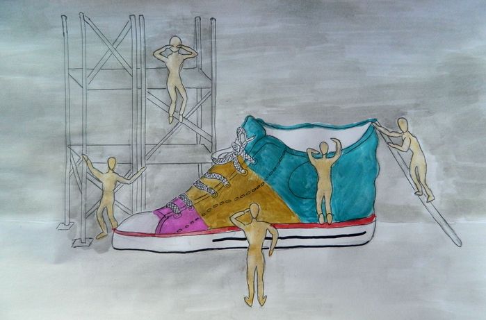 Art Studio PALETTE. Alexander Zajaczkowski Picture.   Design Footwear 