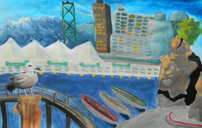 Art Studio PALETTE. Khrystina Samsonova Picture.   Landscape Cityscape 