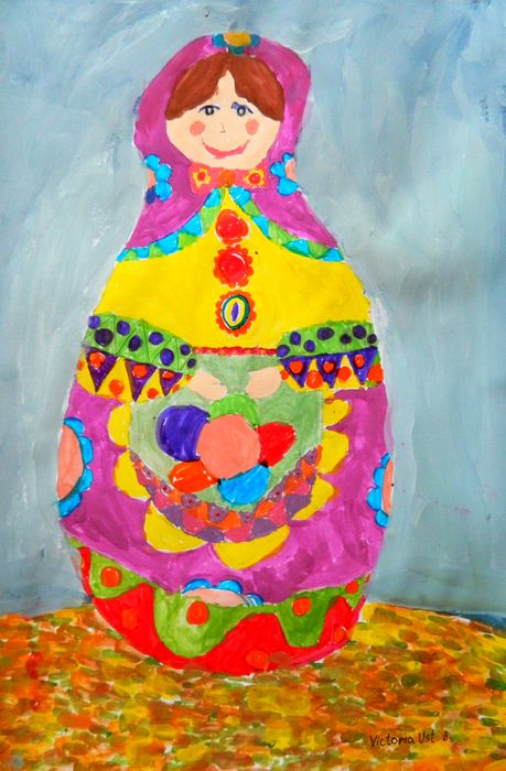 Art Studio PALETTE. Victoria Ustyugova Picture.   Dec. Art Matryoshka  