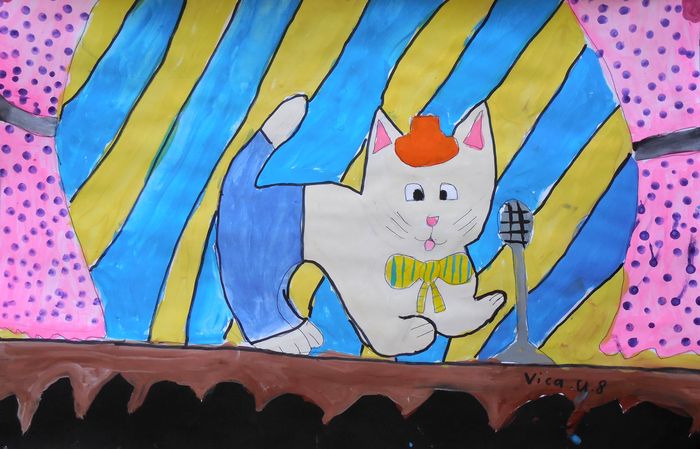 Art Studio PALETTE. Victoria Ustyugova Picture.   Animals Cats 