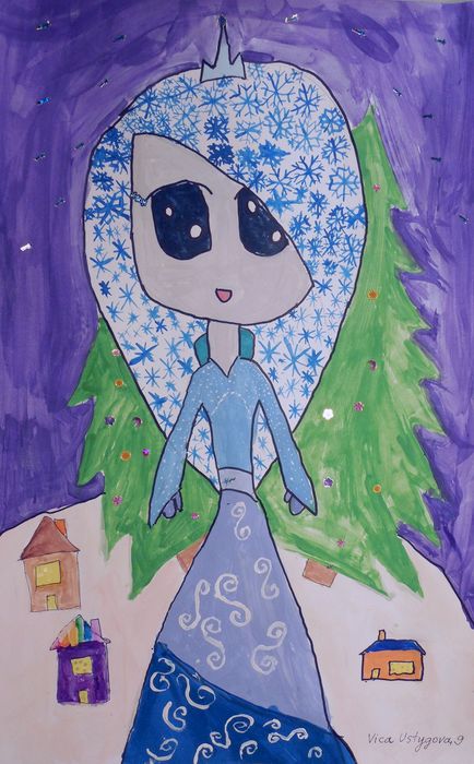 Art Studio PALETTE. Victoria Ustyugova Picture.   Fantasy Snowqueen 