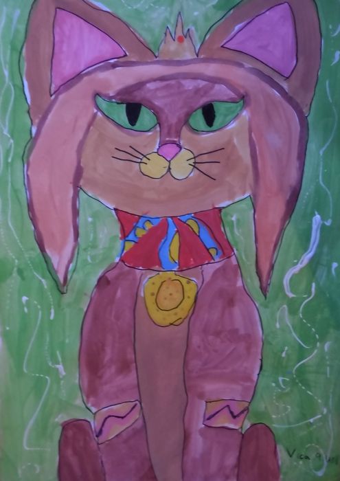 Art Studio PALETTE. Victoria Ustyugova Picture.   Animals Cats 