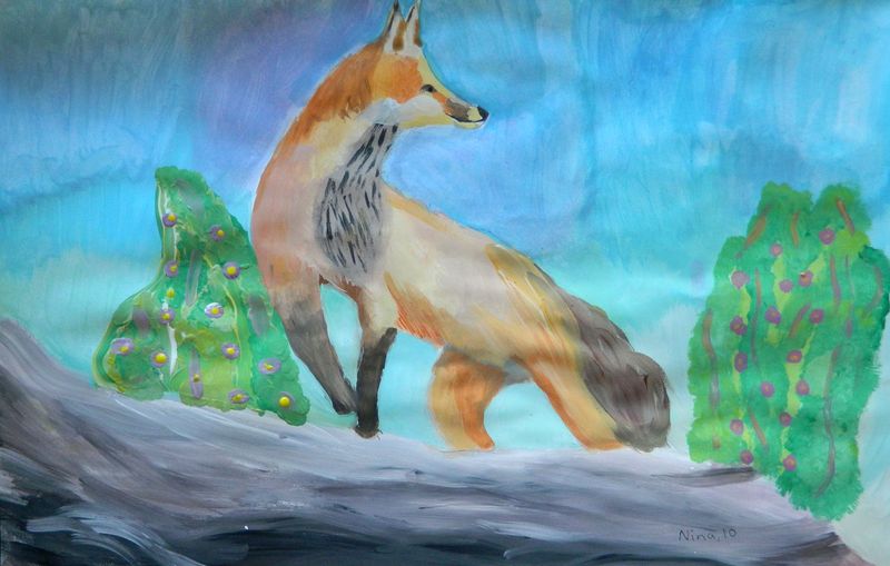 Art Studio PALETTE. Nina Lazarevic Picture.  Tempera Animals Mix 