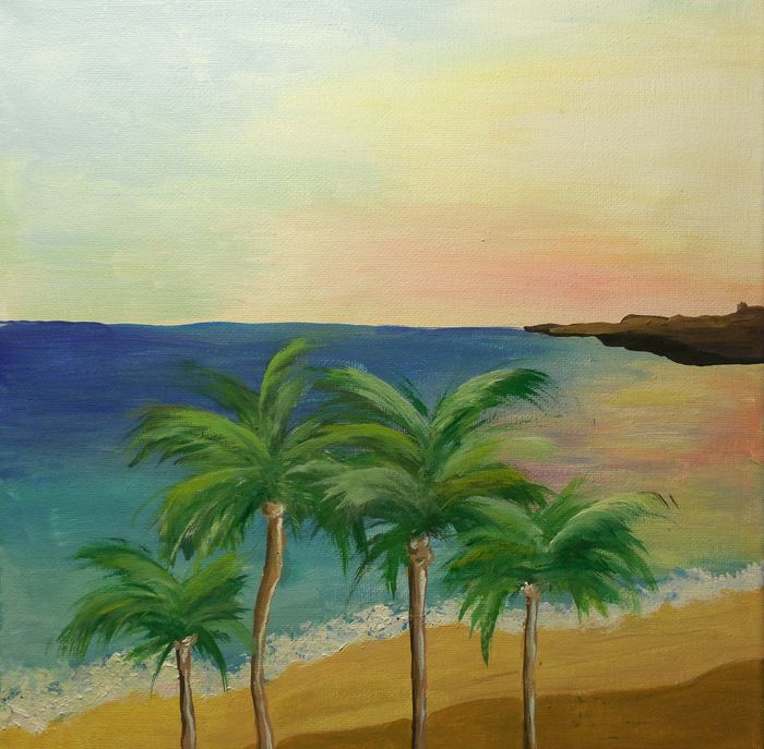 Art Studio PALETTE. Nina Lazarevic Picture. Canvas Acrylic Landscape Nature 