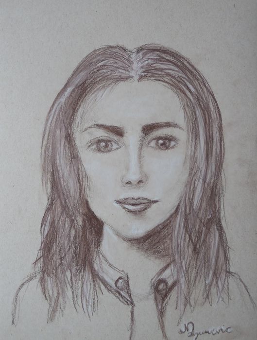 Art Studio PALETTE. Nina Lazarevic Picture.  Pastel People Selfportrait 