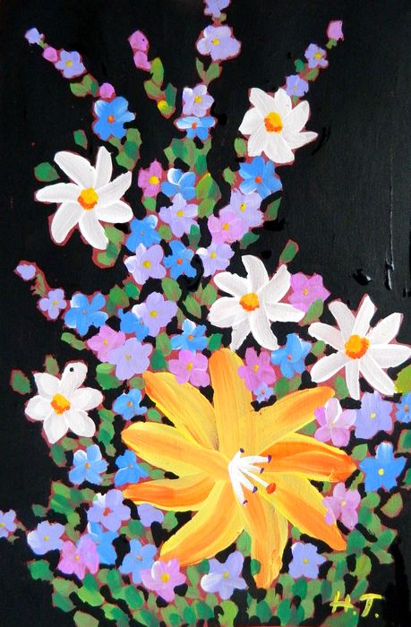 Art Studio PALETTE. Nadegda Grinko Picture.   Dec. Art Flowers 