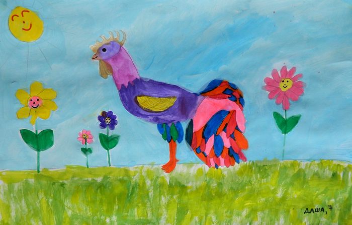 Art Studio PALETTE. Dasha Barin Picture.   Animals Birds 