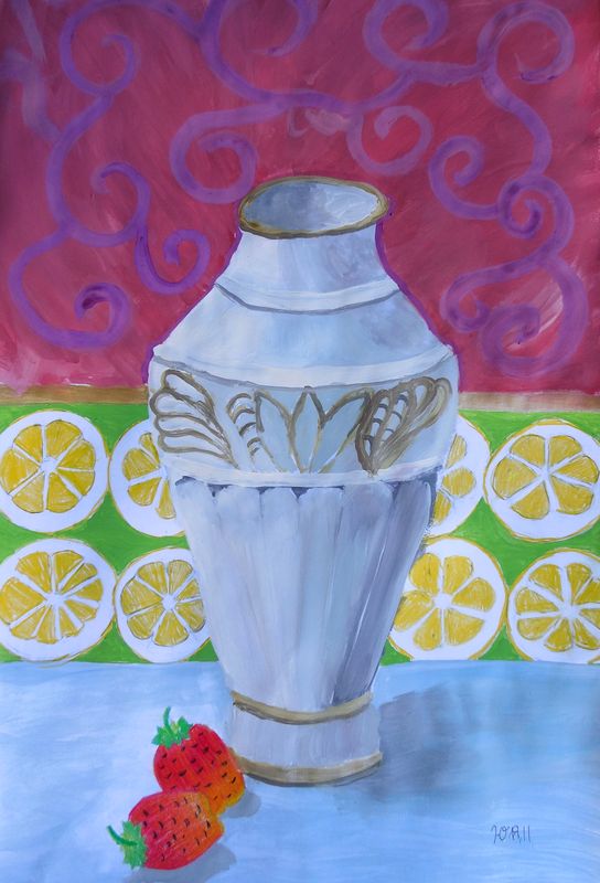 Art Studio PALETTE. Julia Barin Picture.  Tempera Still Life Still Life 