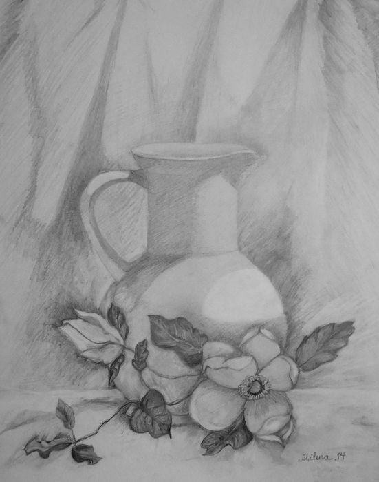 Art Studio PALETTE. Milena Markovich Picture.  Pencil Still Life Still Life 