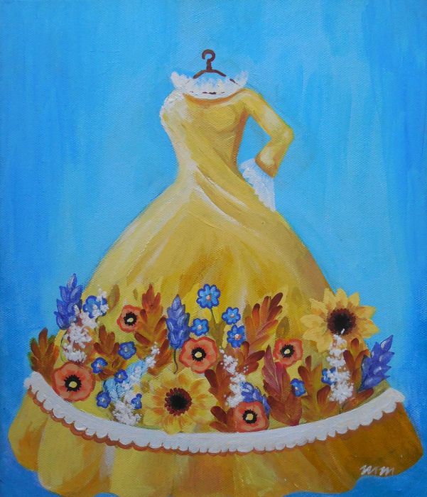 Art Studio PALETTE. Milena Markovich Picture. Canvas Acrylic Design Clothes 