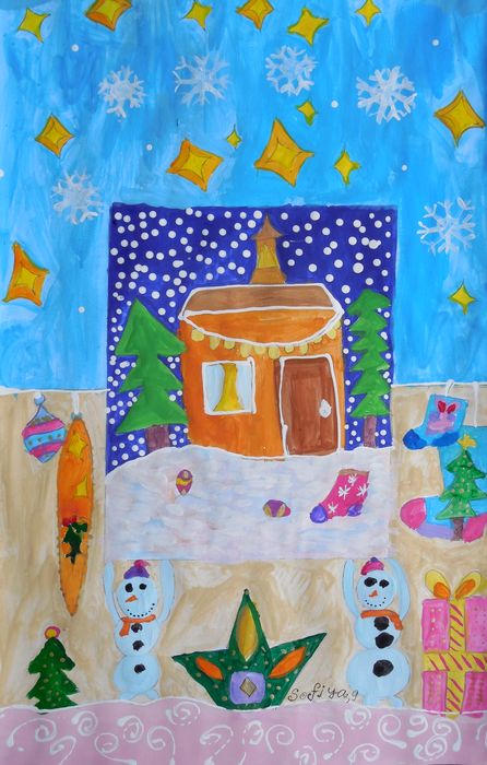 Art Studio PALETTE. Sofiya Spolitak Picture.   Holidays Christmas 