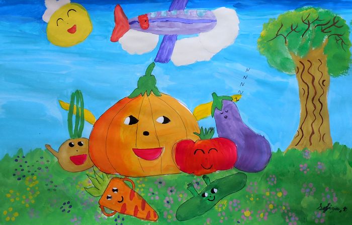 Art Studio PALETTE. Sofiya Spolitak Picture.   Still Life Fruits & Vegi 