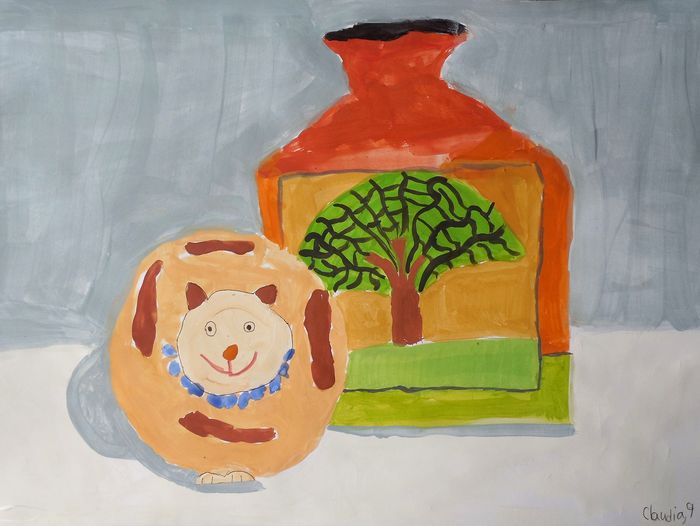 Art Studio PALETTE. Claudia Kochergin Picture.  Tempera Still Life Still Life 