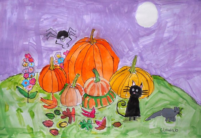 Art Studio PALETTE. Claudia Kochergin Picture.   Holidays Halloween Happy Halloween