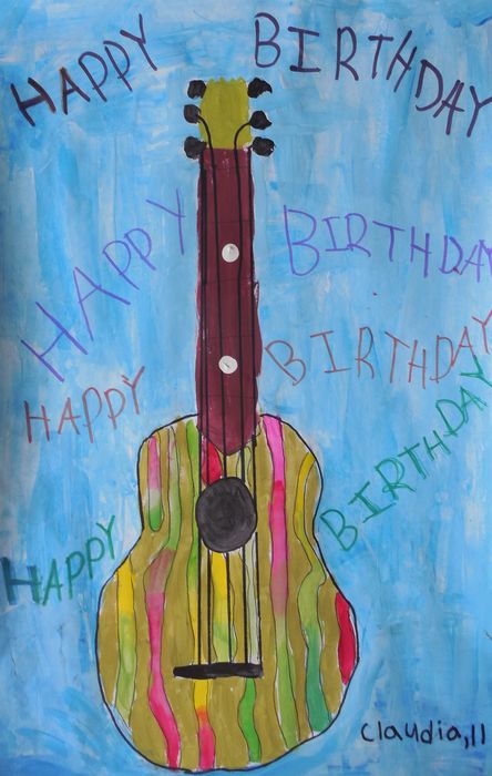 Art Studio PALETTE. Claudia Kochergin Picture.  Marker, Tempera Still Life Music 