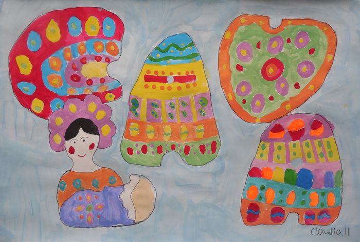 Art Studio PALETTE. Claudia Kochergin Picture.  Tempera Design Selfname 