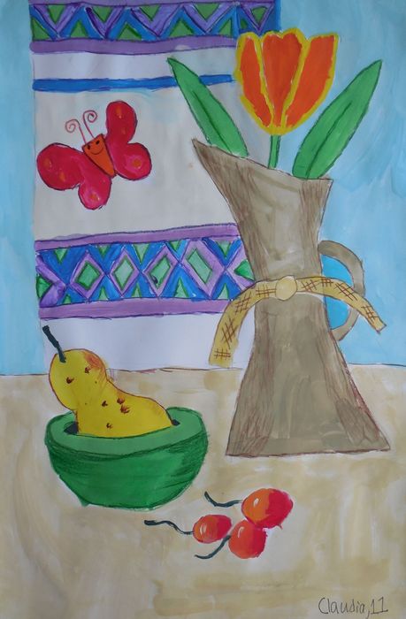 Art Studio PALETTE. Claudia Kochergin Picture.  Tempera Still Life Still Life 