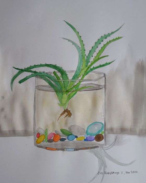 Art Studio PALETTE. Eva Kapytskaya Picture.  Watercolour Still Life Still Life 