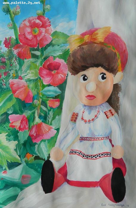 Art Studio PALETTE. Eva Kapytskaya Picture.  Tempera Still Life Still Life 