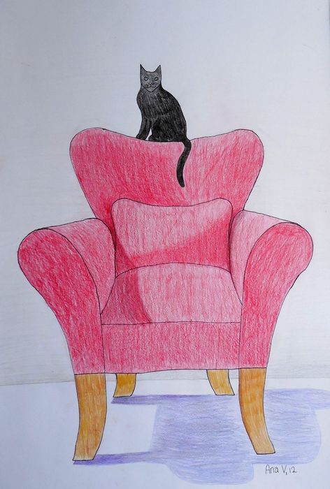 Art Studio PALETTE. Ana Visnjic Picture.  Coloured Pencil Design Furniture 