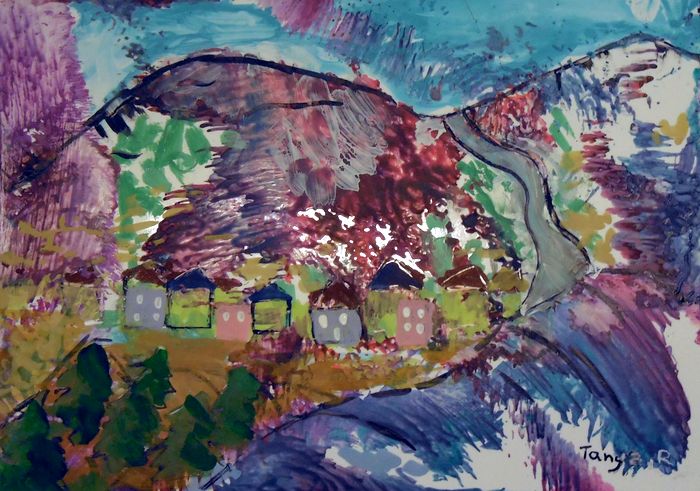 Art Studio PALETTE. Tanya Rubinova Picture.  Wax Fantasy Abstract 