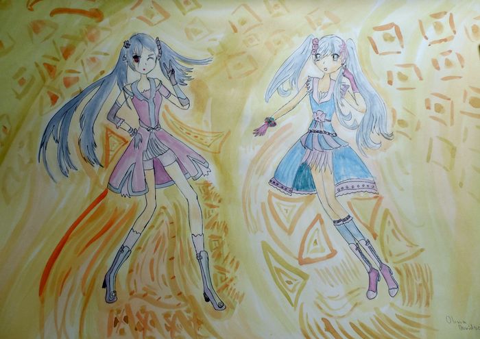 Art Studio PALETTE. Olivia Davidson Picture.  Watercolour, Ink Fantasy Fairy Tail 