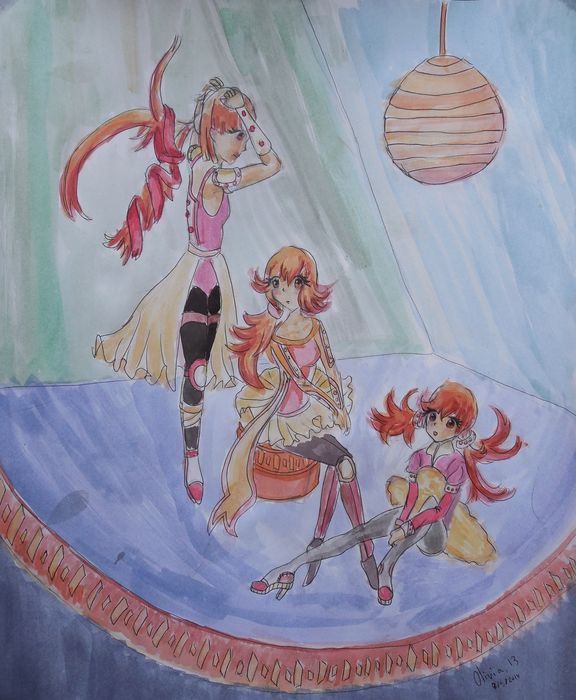 Art Studio PALETTE. Olivia Davidson Picture.  Watercolour, Ink Fantasy Fairy Tail 