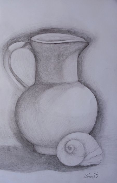 Art Studio PALETTE. Jennie Fang Picture.  Pencil Still Life Still Life 