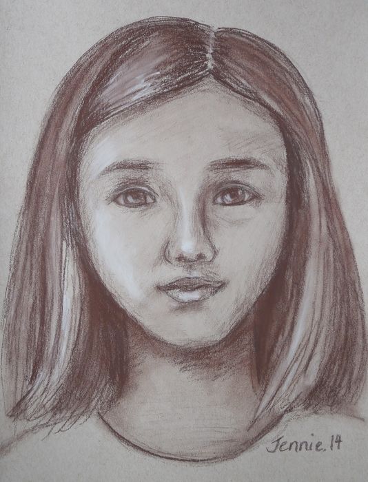 Art Studio PALETTE. Jennie Fang Picture.  Pastel People Selfportrait 