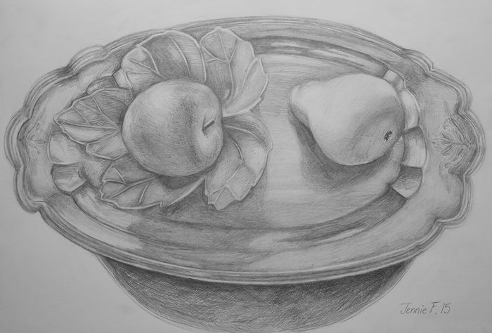 Art Studio PALETTE. Jennie Fang Picture.  Pencil Still Life Still Life 