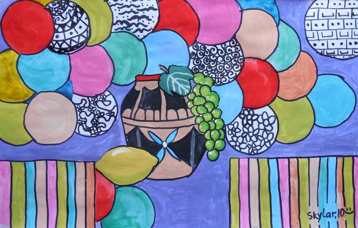 Art Studio PALETTE. Skylar Langille Picture.  Marker, Tempera Still Life Still Life 