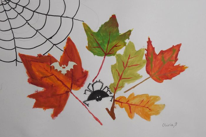 Art Studio PALETTE. Olivia Matvejeva Picture.  Tempera Holidays Halloween 