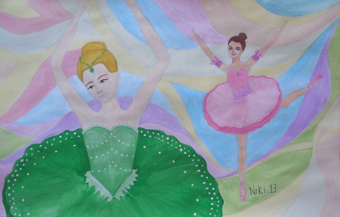 Art Studio PALETTE. Niki Karimali Picture.  Tempera People Activities 