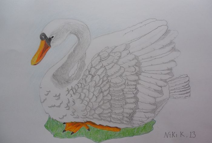 Art Studio PALETTE. Niki Karimali Picture.  Pencil Animals Birds 