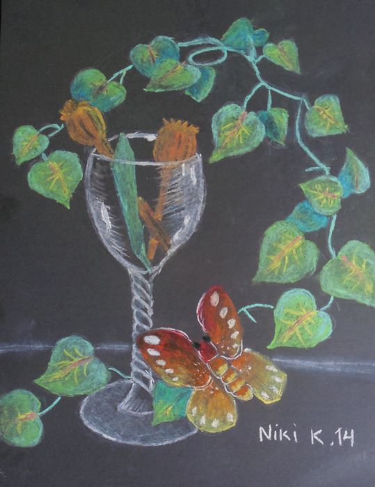 Art Studio PALETTE. Niki Karimali Picture.  Pastel Still Life Still Life 