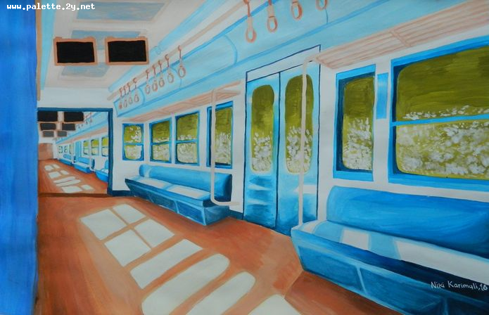 Art Studio PALETTE. Niki Karimali Picture.  Tempera Design Interior 