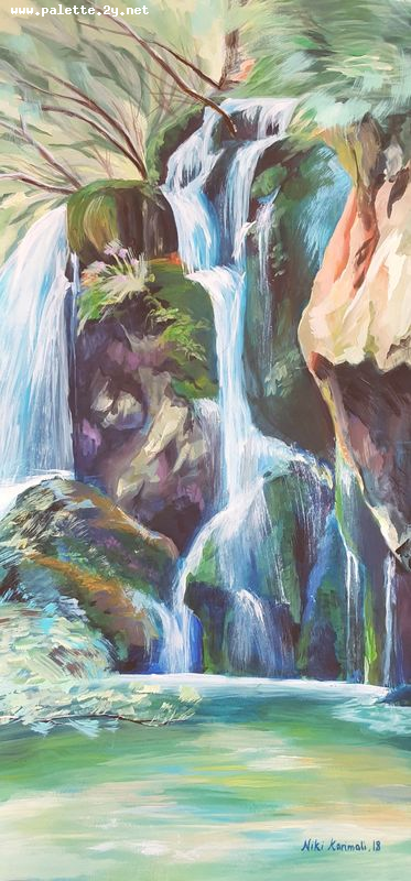 Art Studio PALETTE. Niki Karimali Picture.  Acrylic Landscape Nature 