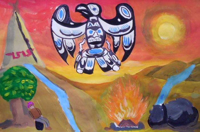 Art Studio PALETTE. Egor Kit Picture.  Tempera Inspired by Indian Art 