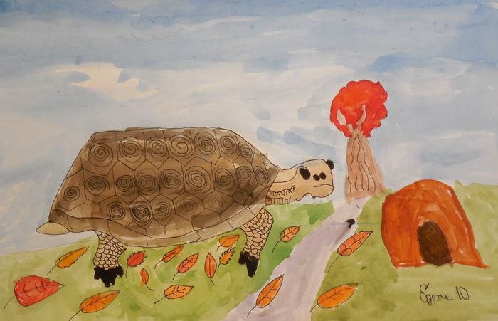 Art Studio PALETTE. Egor Kit Picture.  Watercolour, Ink Animals Mix 