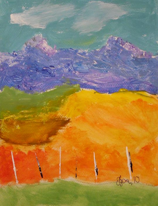 Art Studio PALETTE. Egor Kit Picture.  Tempera Landscape Fall 