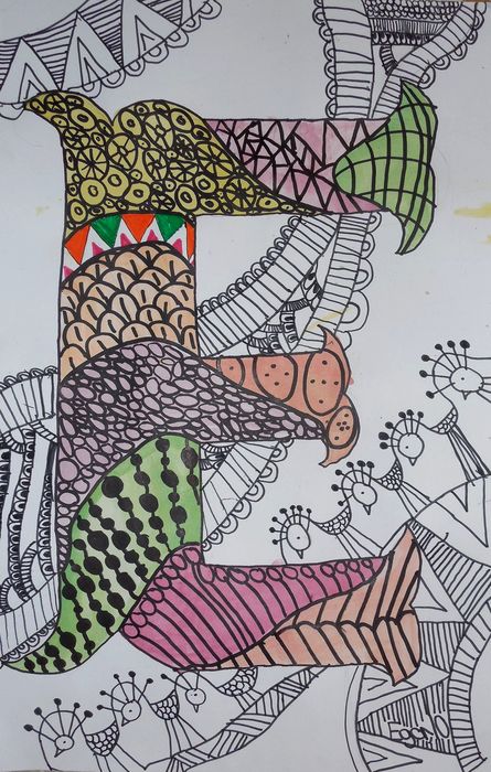 Art Studio PALETTE. Egor Kit Picture.  Watercolour, Ink Fantasy Zentangle 