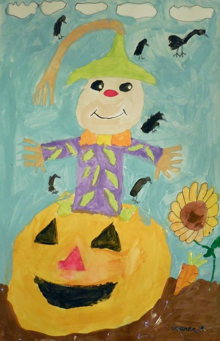 Art Studio PALETTE. Joanna Cai Picture.  Tempera Holidays Halloween 