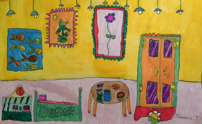 Art Studio PALETTE. Joanna Cai Picture.  Marker, Tempera Design Interior 