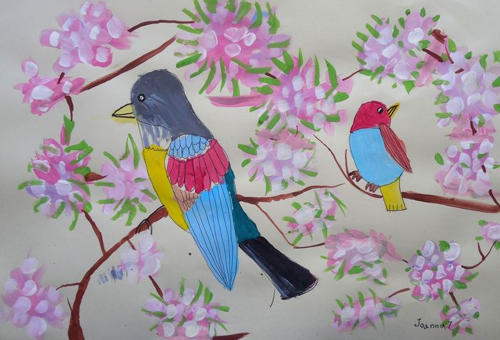 Art Studio PALETTE. Joanna Cai Picture.   Animals Birds 