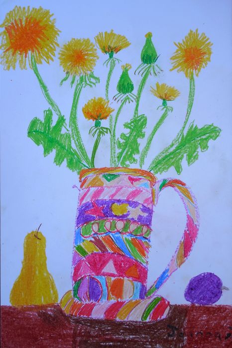 Art Studio PALETTE. Joanna Cai Picture.  Oil Pastel Still Life Still Life 