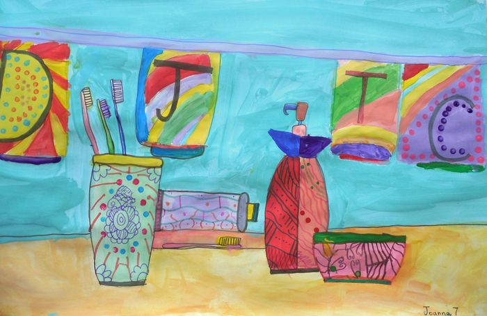 Art Studio PALETTE. Joanna Cai Picture.  Marker, Tempera Still Life Still Life 