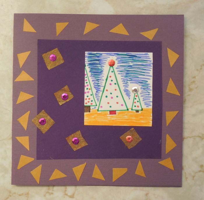 Art Studio PALETTE. Anastasia Adamchuk Picture. Greeting Card Applique Holidays Christmas 