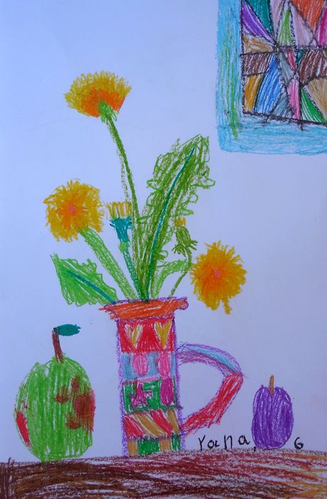 Art Studio PALETTE. Yana Biletska Picture.  Oil Pastel Still Life Still Life 