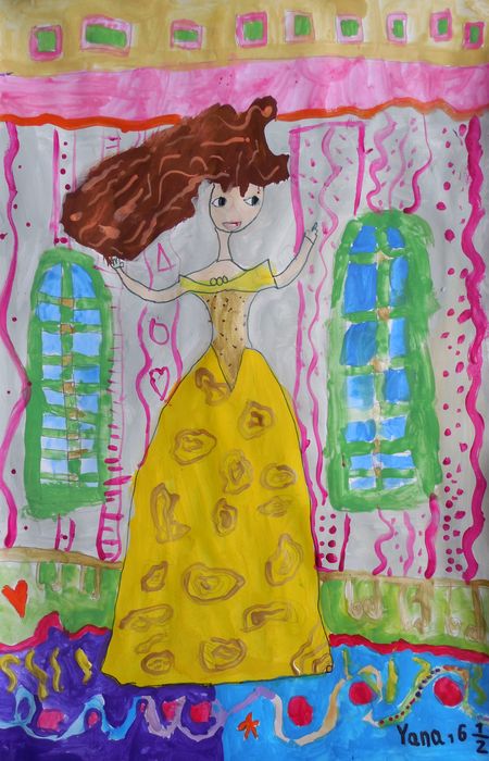 Art Studio PALETTE. Yana Biletska Picture.  Tempera Design Clothes 